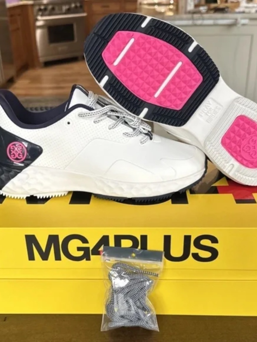 G/FORE GFORE MG4+ Solid Golf Shoe Sneaker Women's Size 7 Snow Twillight NEW